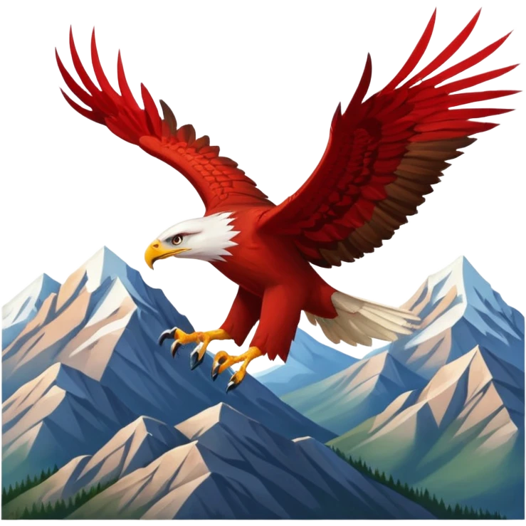 Red eagle on montains emoji