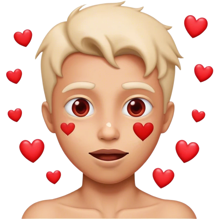 crazy with hearts emoji