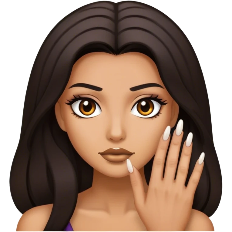 Baddie with nails  emoji