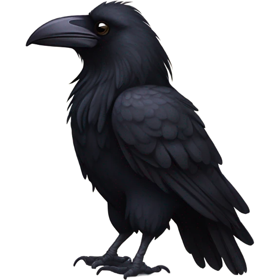 Raven riding buffalo western emoji