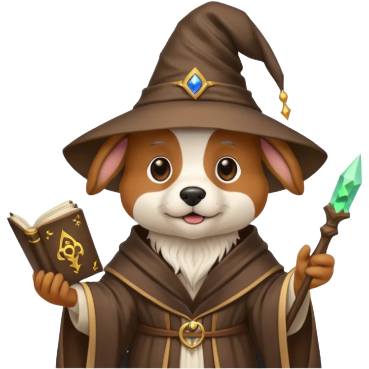 Dog wizard emoji