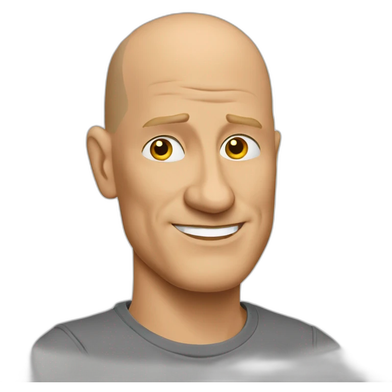 actor bald woody harrelson cartoon wearing tee  emoji