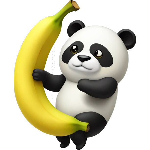Banana with panda emoji