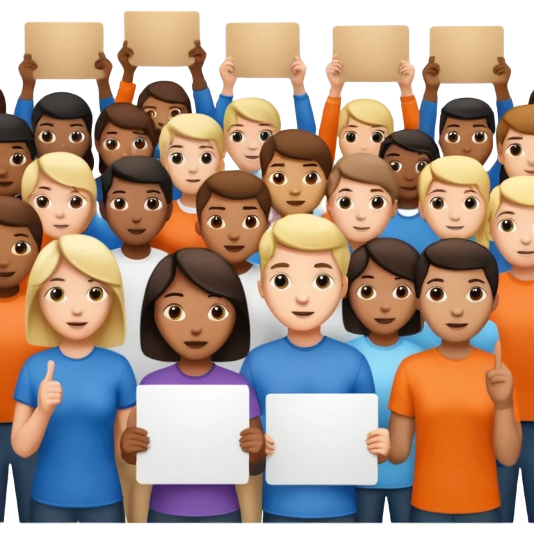 rally that drew half a million to the streets, a large number of youths emoji