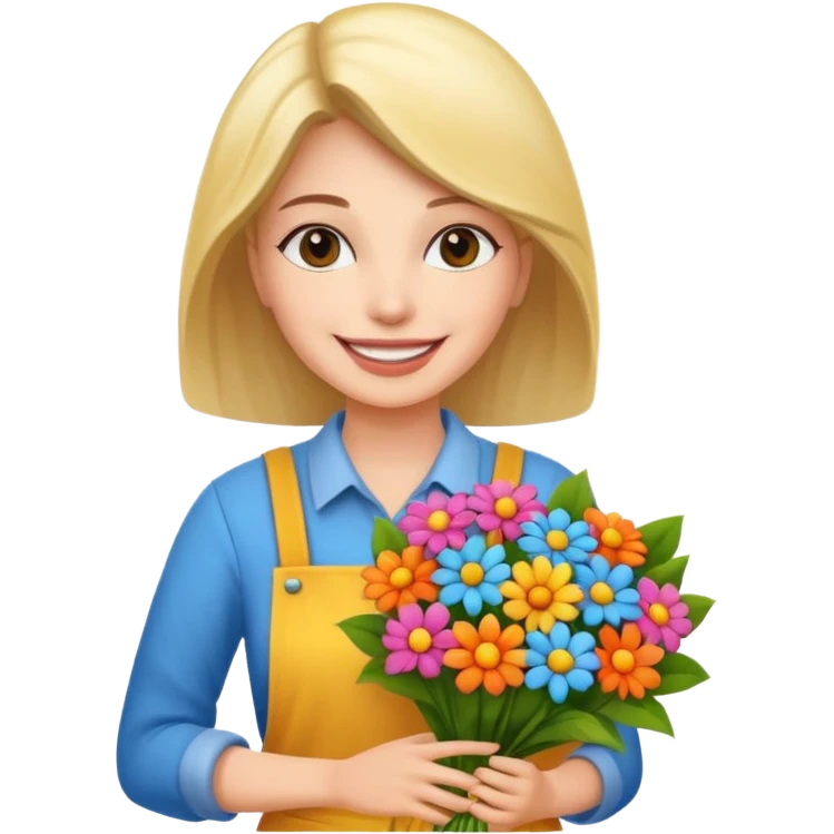 Street Flower Seller woman  emoji
