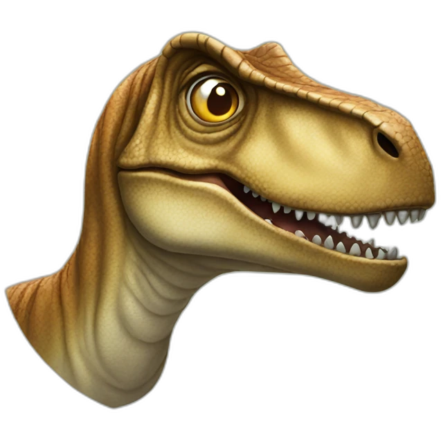 eye rolling t-rex emoji