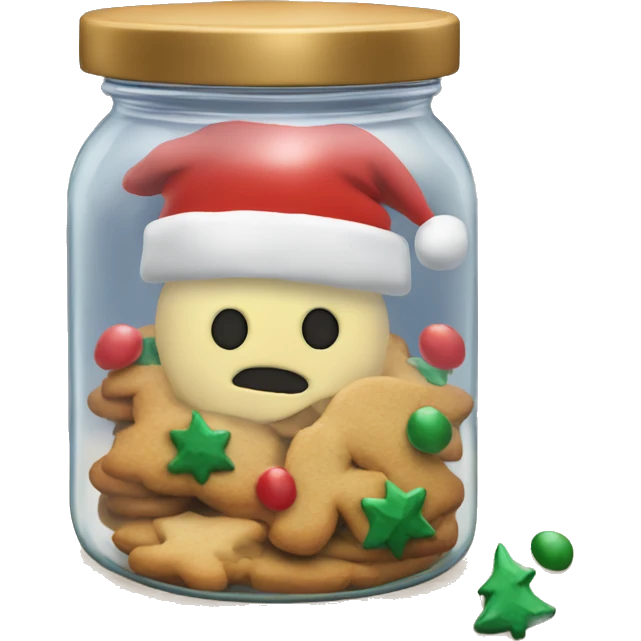 Cozy christmas cookies jar emoji