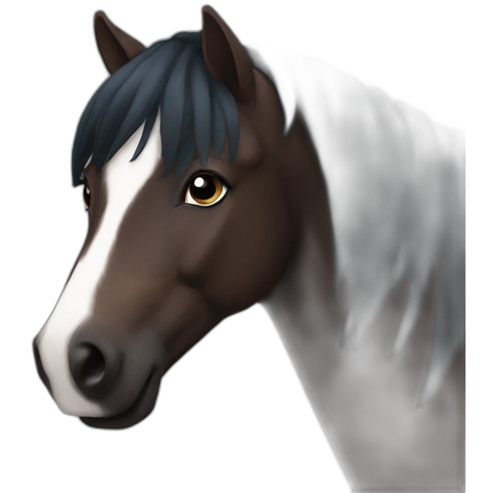 Dark bay pony emoji