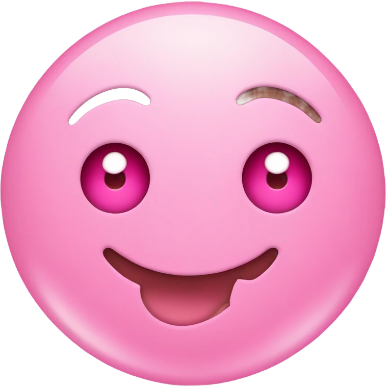 pink smiley face with heart eyes emoji