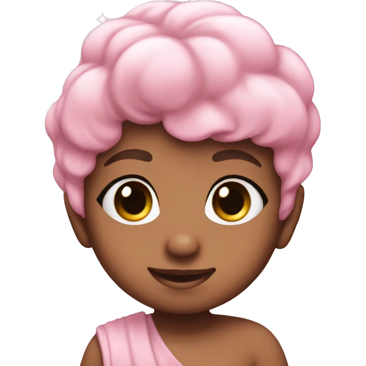 Baby pink heat with white sparkles  emoji