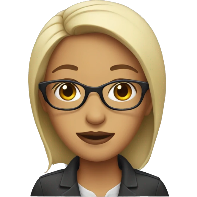 woman with glasses emoji