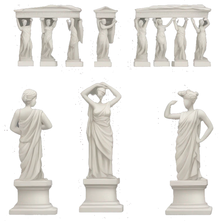 Greek Caryatids statues emoji
