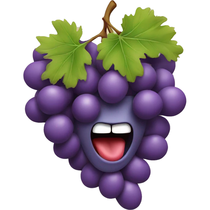 Face with grapes coming out of mouth  emoji