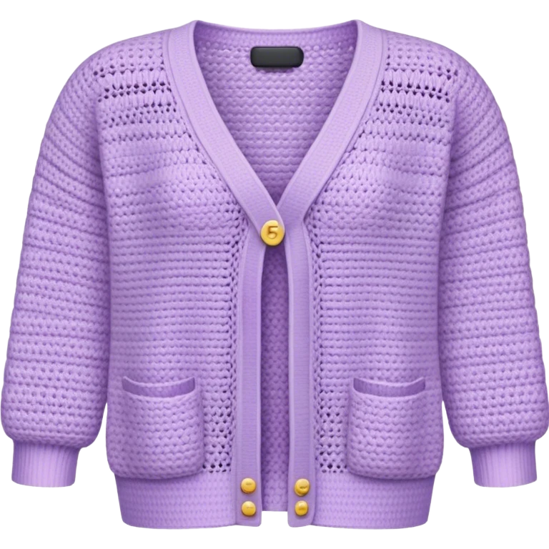 pastel purple crocheted cardigan emoji