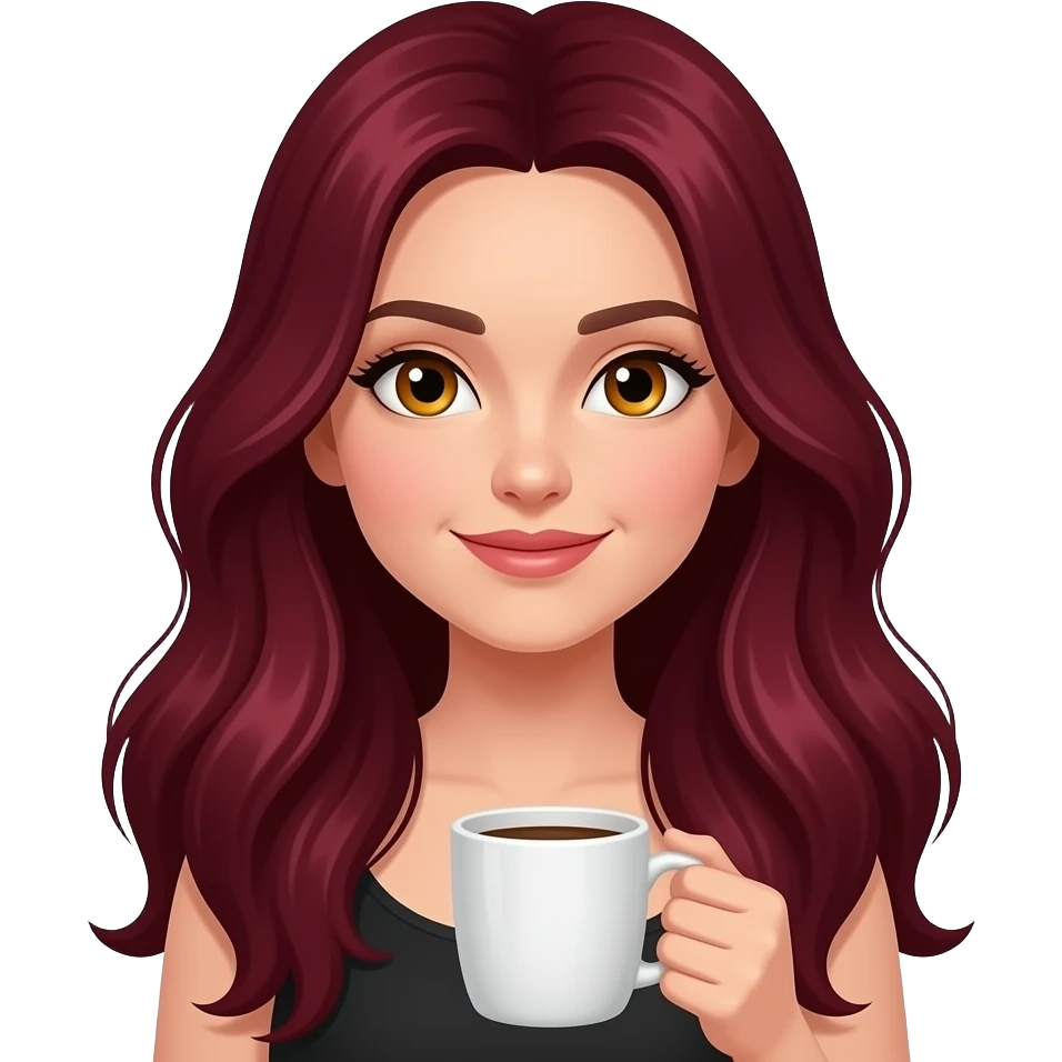 Aşk Saç koyu kırmızı rengi olucak çok uzun saç olucak göz rengi ela olucak kahve içmeyi severim. emoji