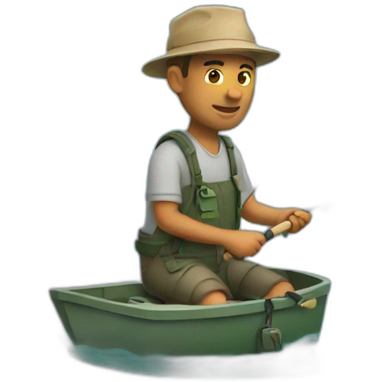 man fishing emoji