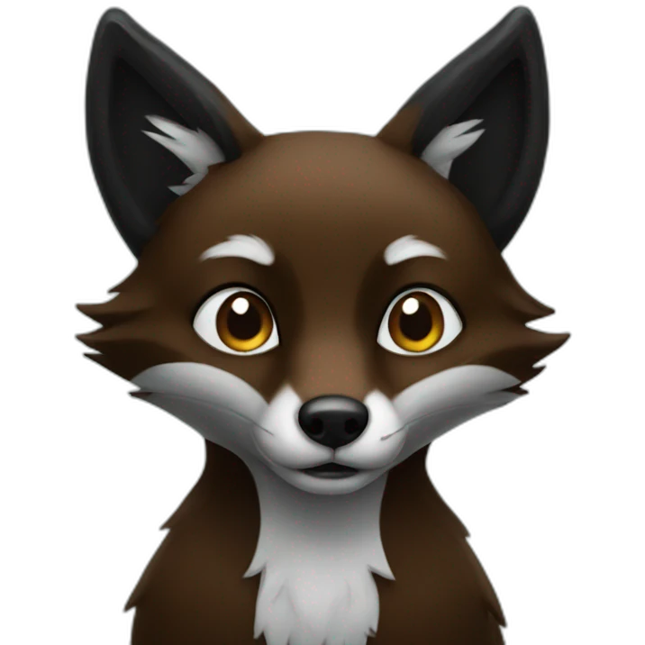 Black fox emoji