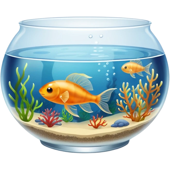 Bowl Aquarium with a single Sea Monkey Artemia in it emoji