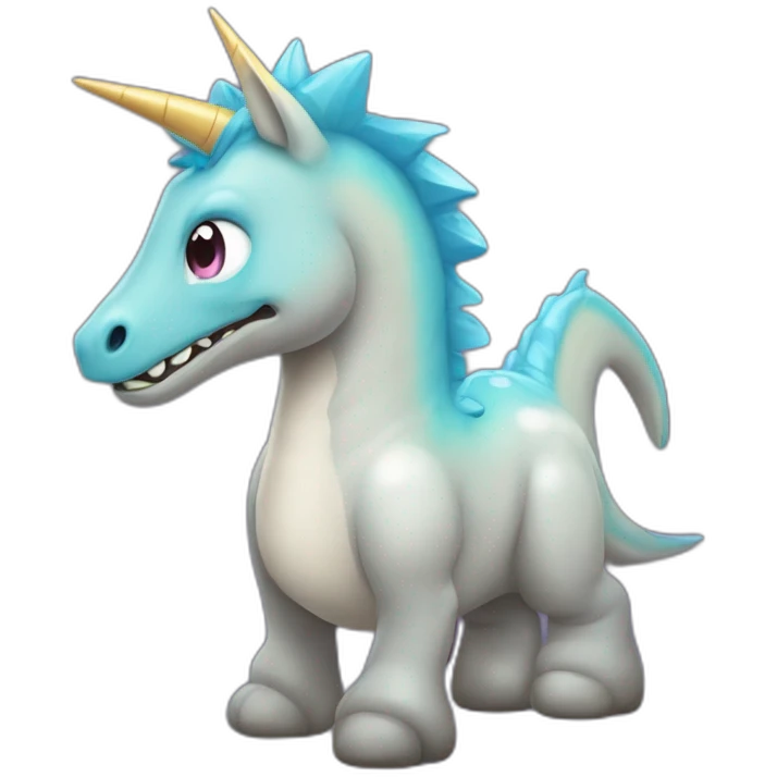 licorne sur dinosaures emoji