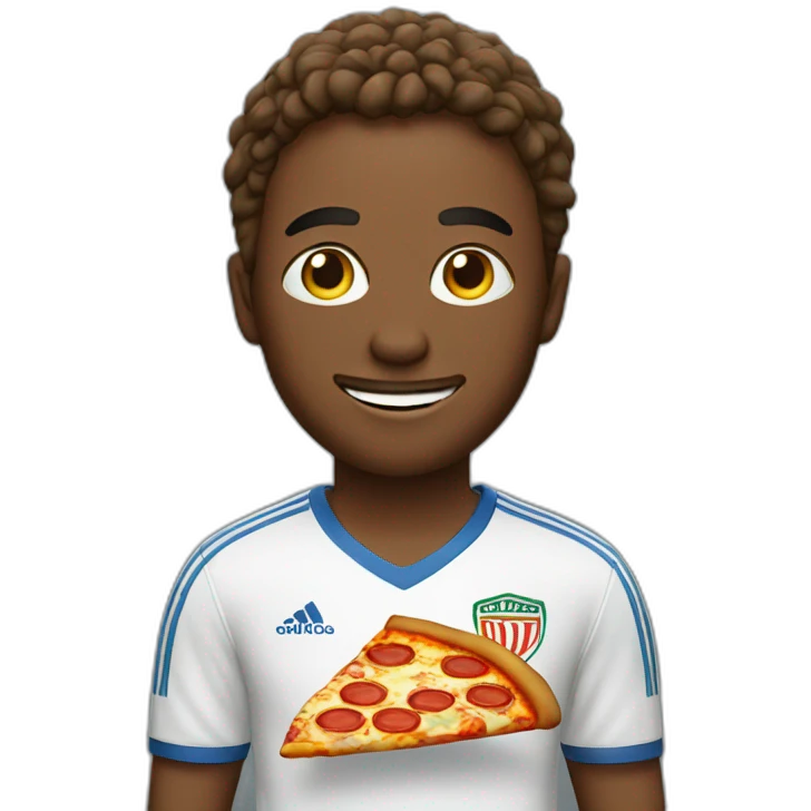 soccer player with pizza emoji