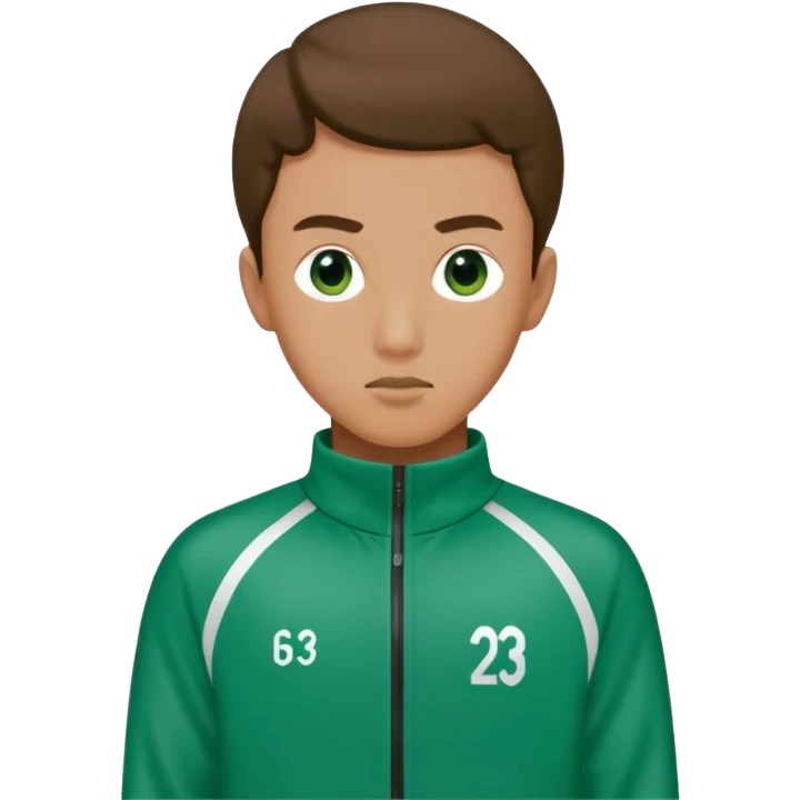 human player number 230 wearing green Squid Game tracksuit emoji