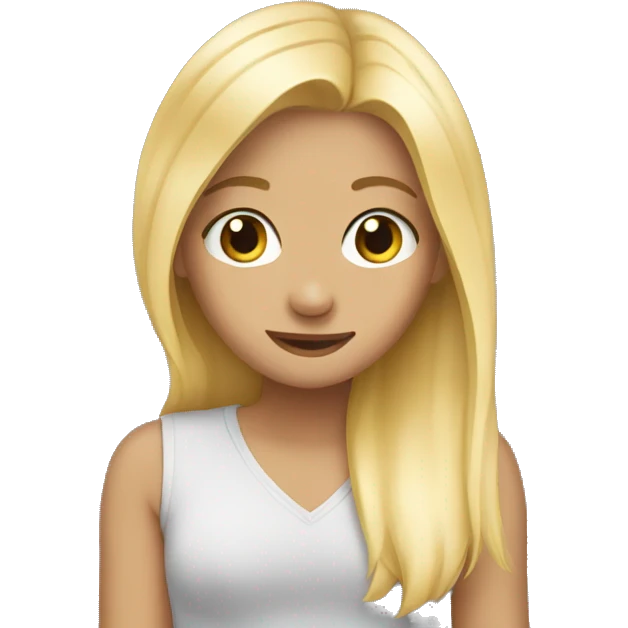 hugging myself blonde girl emoji