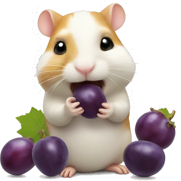 hamster eating a grape emoji