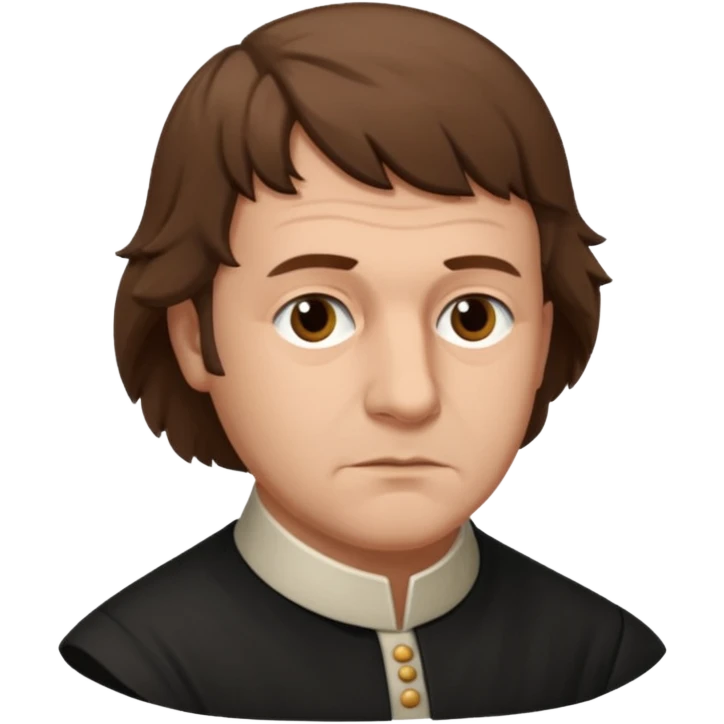 Johann Gottlieb Fichte philosopher three-quarter view brown hair, sliglty elegant emoji