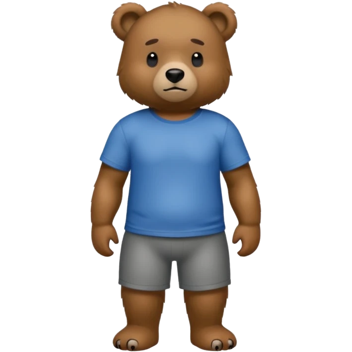 sportman bear with tshirt emoji