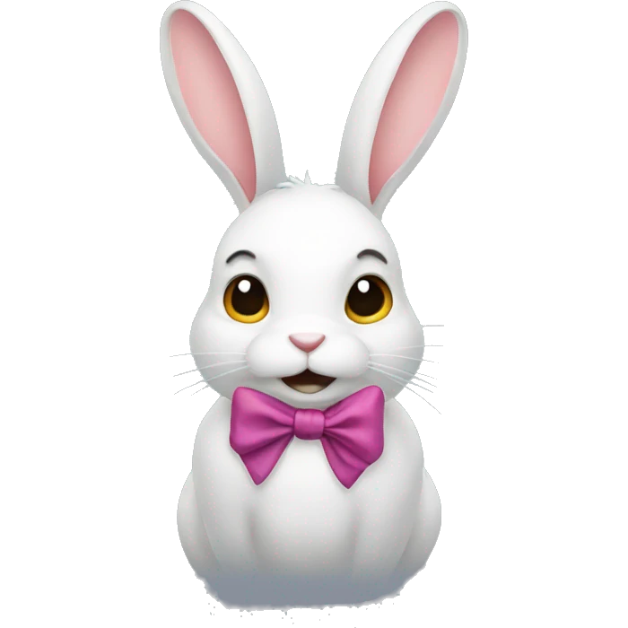 rabbit with bow emoji