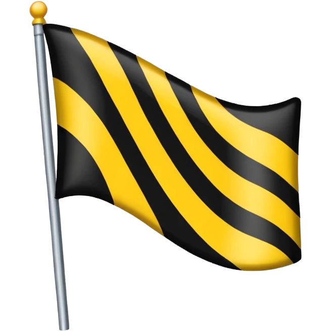 Flag tricolour up to down (black up)( yellow middle) and (white - bottom) emoji