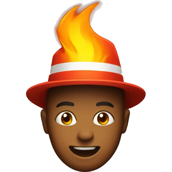 fire with a hat emoji