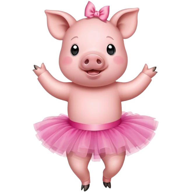 Pig wearing a tutu emoji