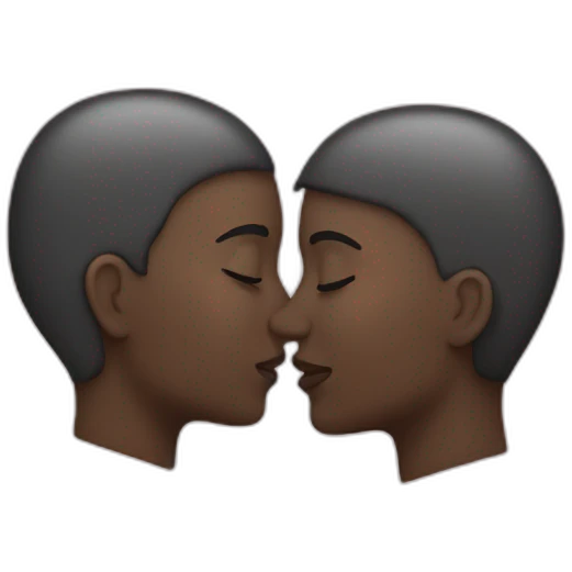 two persons kiss emoji