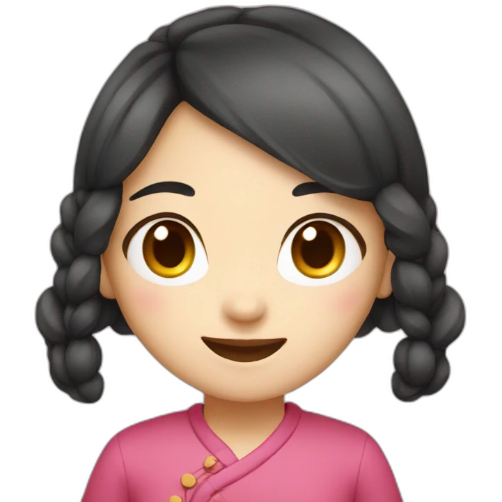 cute Chinese girl emoji