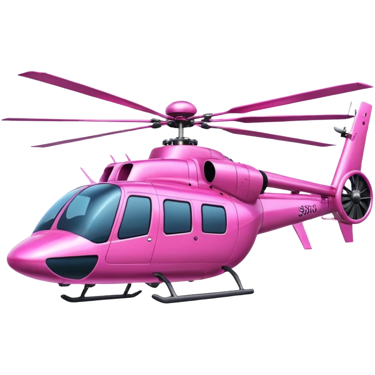 A very big pink helicopter emoji