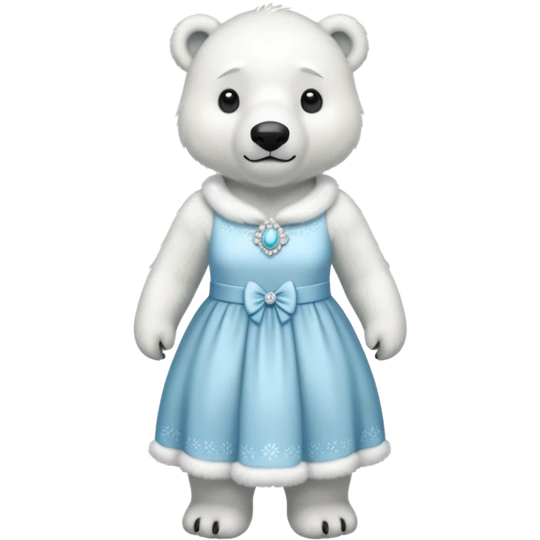 Polar bear with a dress  emoji