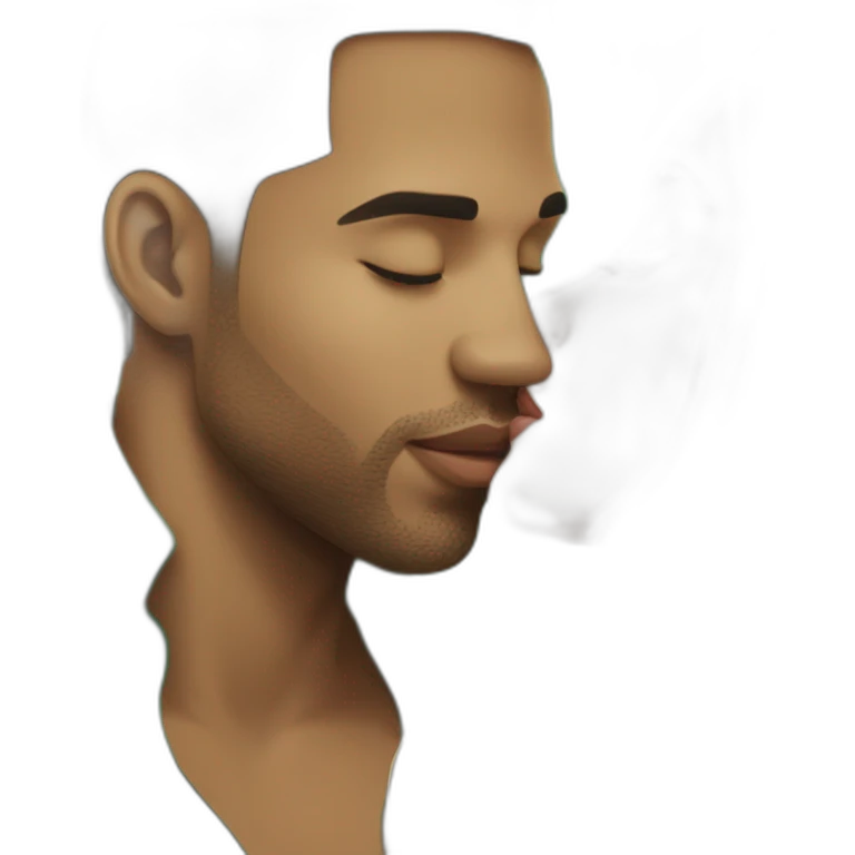 Romeo santos kissing blond woman, with green eyes and very long hair emoji