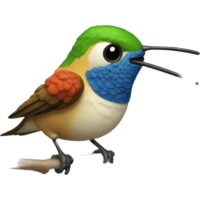 emoji de un colibrí bostezando  emoji