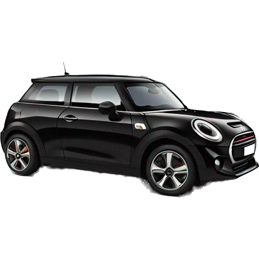 Mini Cooper SE in black emoji