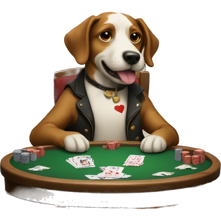 Dogs playing poker emoji