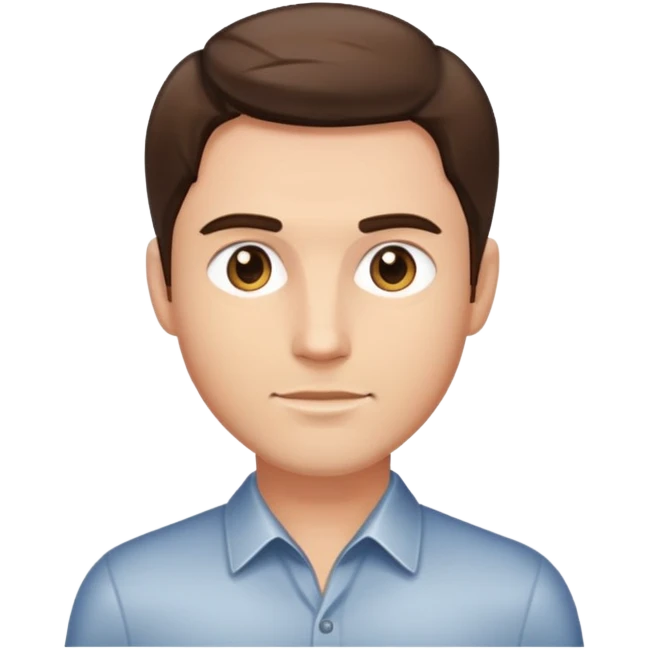 Shiny brunette man standing emoji