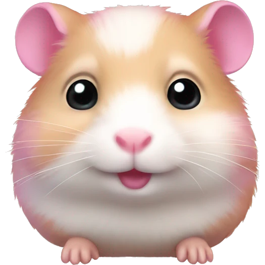 Pink hamster emoji