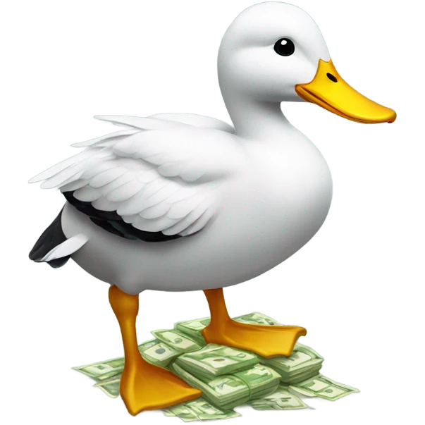 duck with money emoji