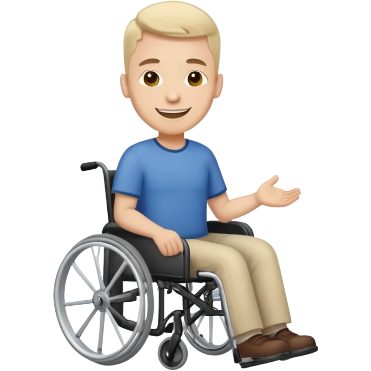 Man with physical disability emoji