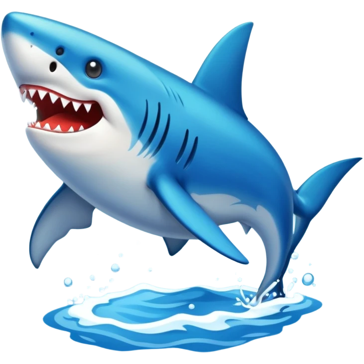 Tiburón con zapatos azules  emoji