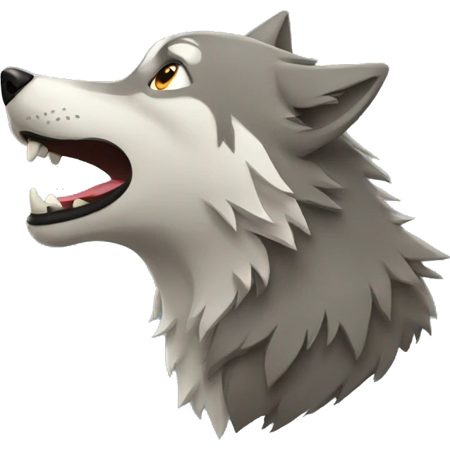 Wolf howling emoji