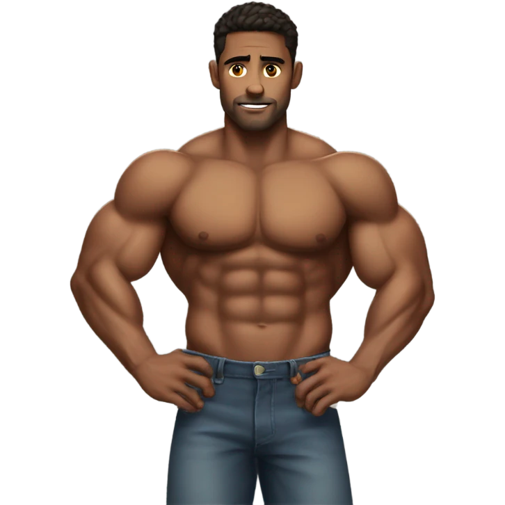 hot guy with huge muscles emoji