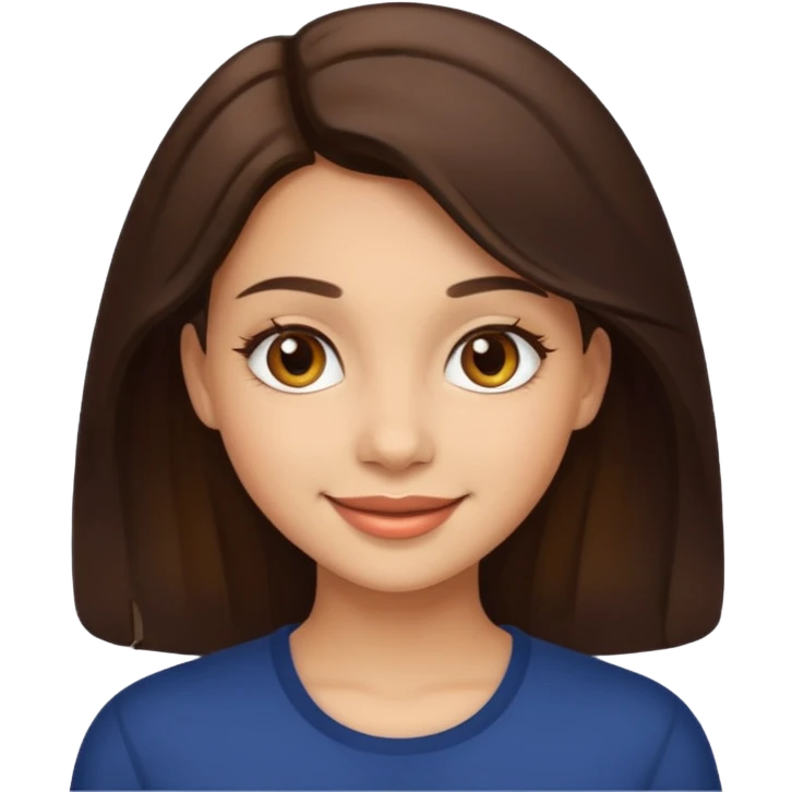 Koyu kahve sacli ela gözlü beyaz tenli guzel kiz emoji