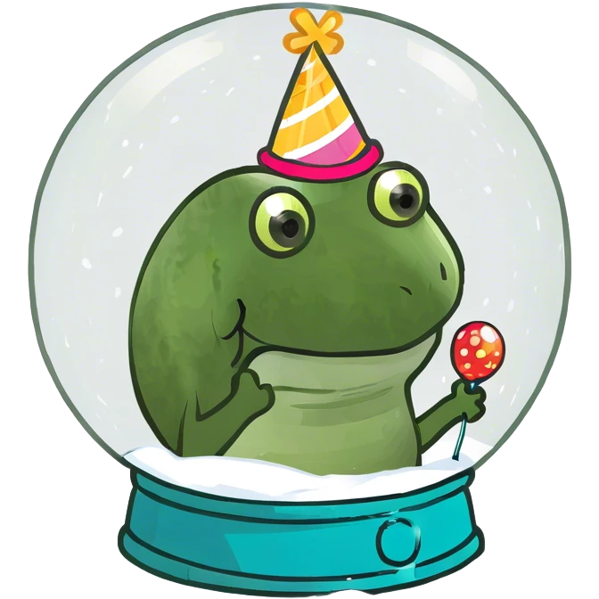 Birthday snow globe emoji